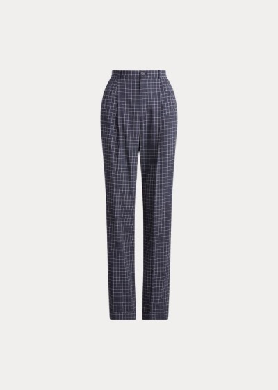 Ralph Lauren Andela Checked Wool Bukser Dame Danmark (FHGEO5173)